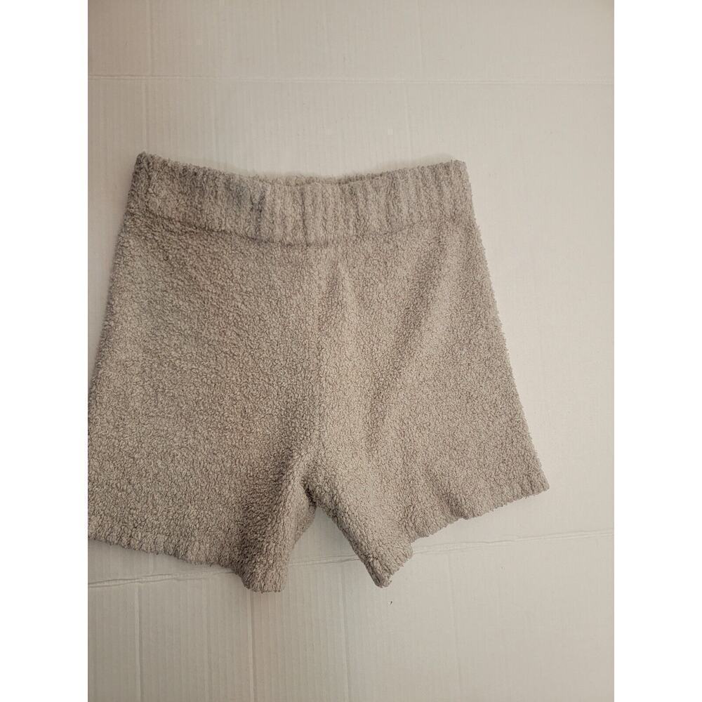 Skims Cozy Knit Shorts Womens 2X/3X Sherpa Pull On Casual Beige Tan